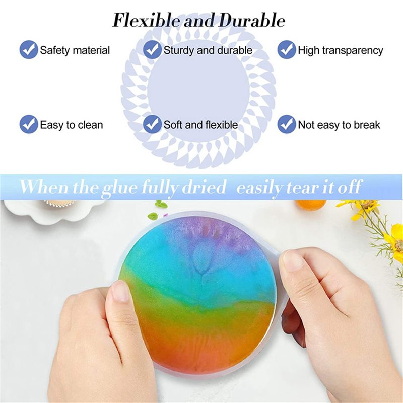 75STO-36 Pack DIY Round Silico - Coaster Mold Round ulasan dan harga