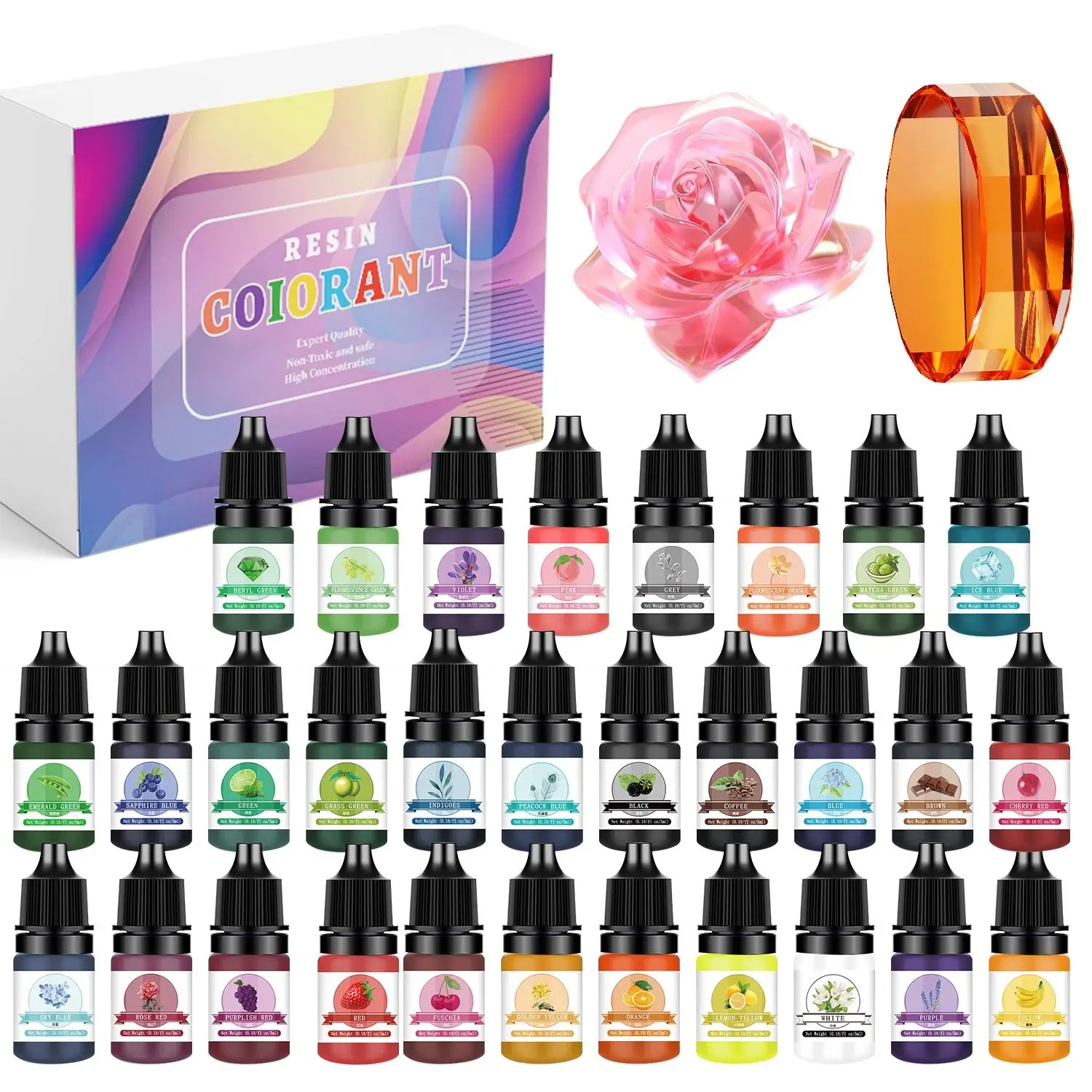 30Colors 5ml Epoxy Resin Pigme - Resin Jewelry Kit ulasan dan harga