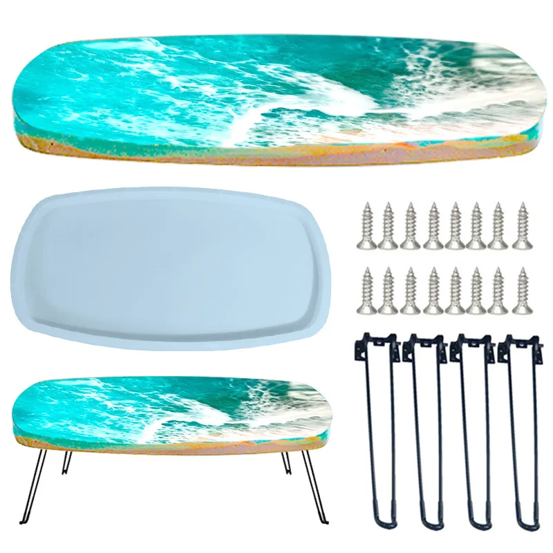 Large 61cm Irregular tray epox - Resin Ocean Wave Mold ulasan dan harga