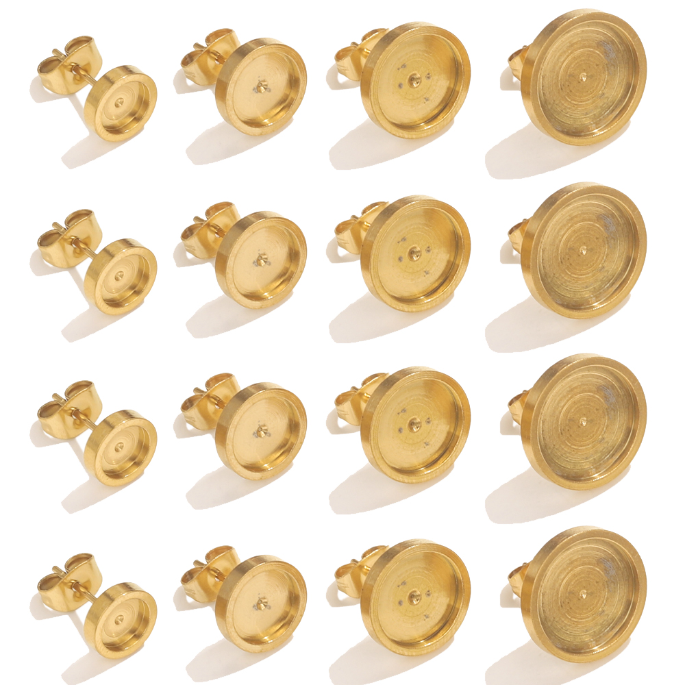 10pcs Stainless Steel Gold Ear - Resin Jewelry Kit ulasan dan harga