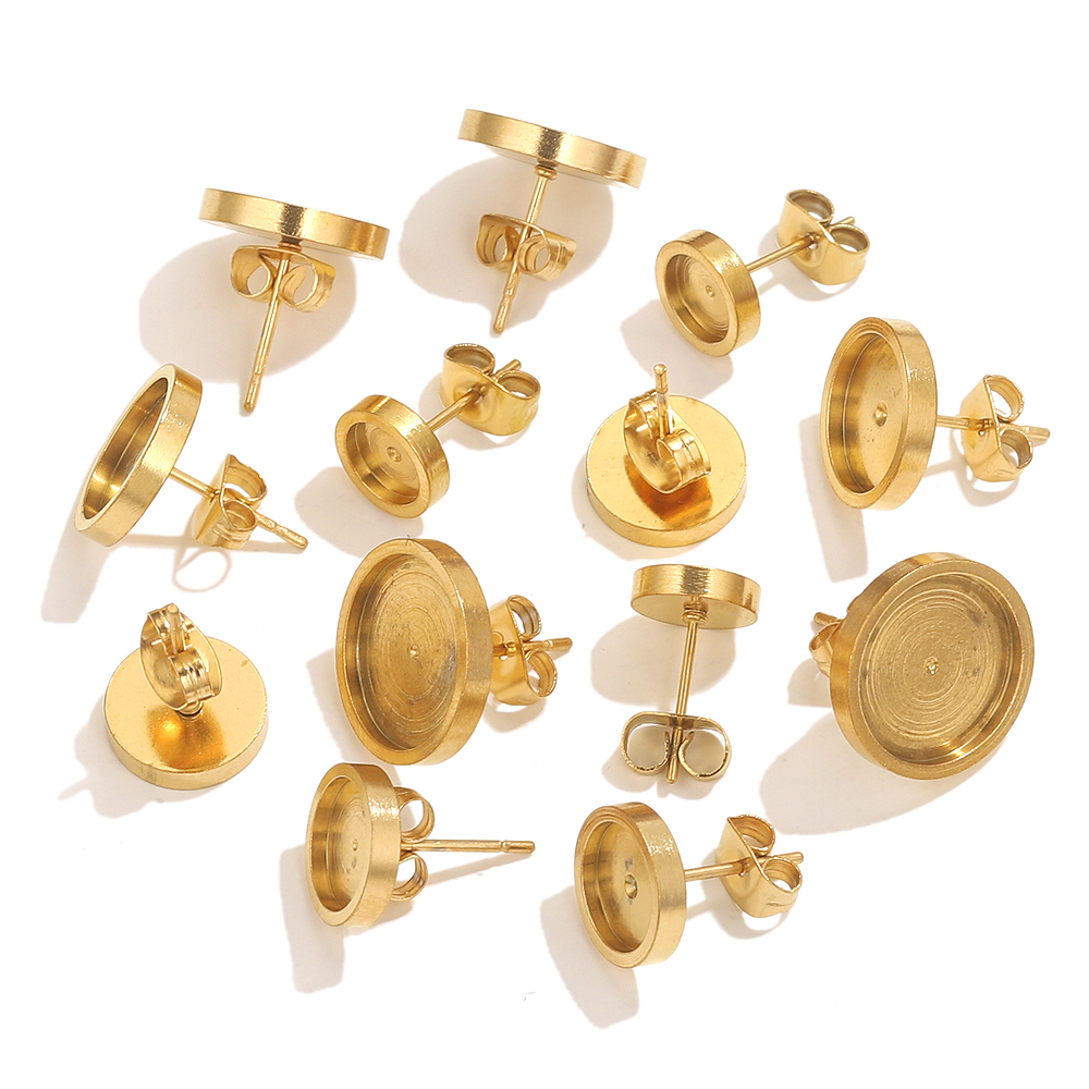 10pcs Stainless Steel Gold Ear - Resin Jewelry Kit ulasan dan harga